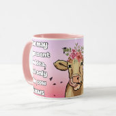 moo may represent an idea, the cow knows マグカップ (正面左)