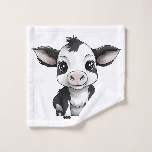 "Moo-Ments of Cleanliness" タオルセット - ファームフレッシュ (ウォッシュタオル)