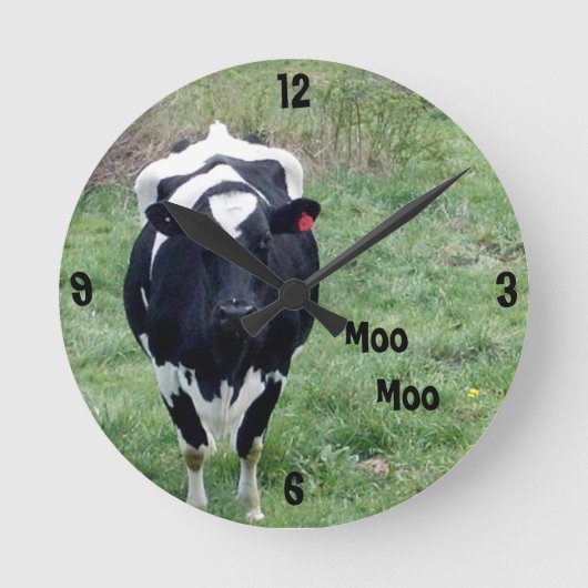 Moo Mooの柱時計 ラウンド壁時計 (正面)