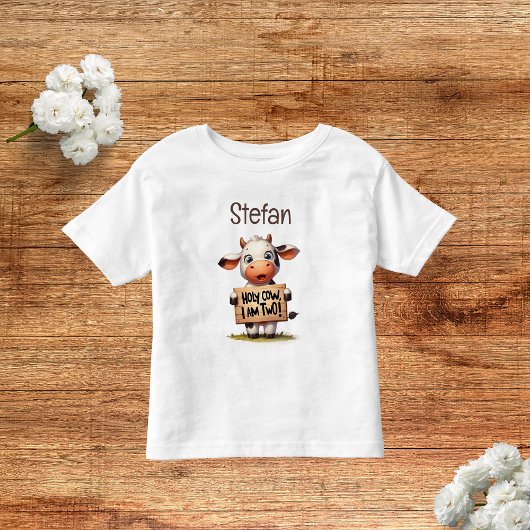 Moo-Moo I'm Two! トドラーTシャツ