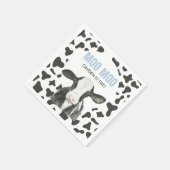 MOO MOO I'm TWO Cow Print birthday スタンダードカクテルナプキン (角)