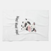 Moo Moo Mooのかわいい漫画牛 キッチンタオル (横)