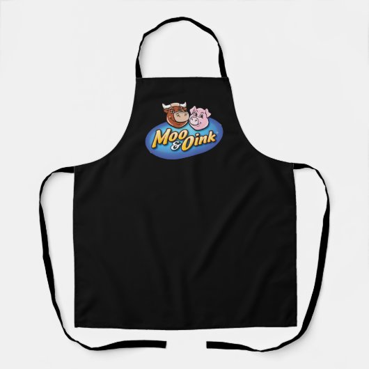 Moo & Oink Black Chef's Apron エプロン (正面)