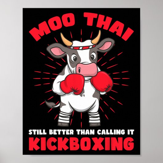 Moo Thai Better Than Kickboxing Design  ポスター (正面)