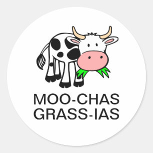 Moochas草ias (Muchas Gracias)ステッカー ラウンドシール