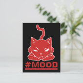 #MOOD Cat Redロゴイラストレーション ポストカード (スタンド正面)
