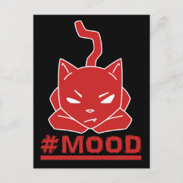 #MOOD Cat Redロゴイラストレーション ポストカード