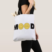 MOOD Emoji トートバッグ | 面白い幸せな悲しい顔のトート (クローズアップ)