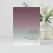 Mood Gradientの結婚詳細バーガンディーミストID741 エンクロージャーカード (スタンド正面)