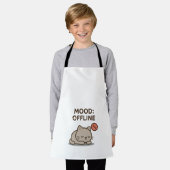 Mood: Offline – Funny Cartoon Offline Design エプロン (着用した状態)