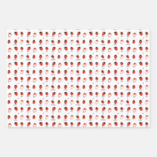 Mood Strawberry Seamless Pattern Wrapping Paper ラッピングペーパーシート