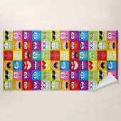 Moods and Emoticons ビーチタオル (正面)