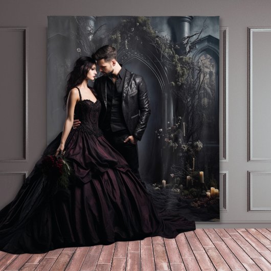 MoodyゴシックDark Arch with Candle XLarge タペストリー