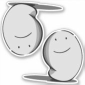 moody幽霊- 1つのステッカーに2つのデザイン シール (正面)