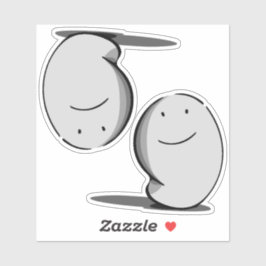 moody幽霊- 1つのステッカーに2つのデザイン シール