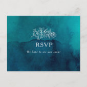 Moody海水彩曲要求RSVPポストカード ポストカード (正面)