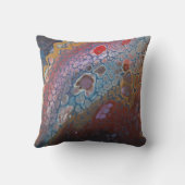 Moody Abstract Art Throw Pillow クッション (裏面)