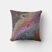 Moody Abstract Art Throw Pillow クッション (正面)