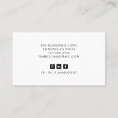 Moody Actress Model Photo 名刺 (裏面)