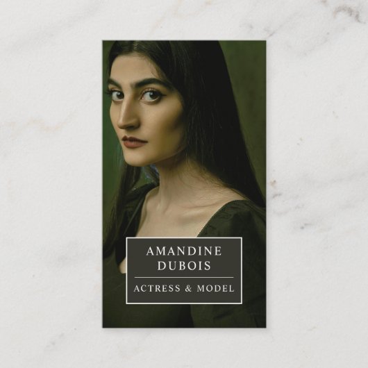 Moody Actress Model Photo 名刺 (正面)