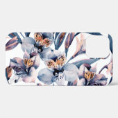 Moody Alstroemeria：水彩花パターン Case-Mate iPhoneケース (裏面 (横))