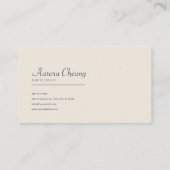 Moody Autumnal Floral Rose Jewel Tone Square 名刺 (裏面)