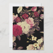 Moody Blackフローラ結婚の写真Save the Date セーブザデート (裏面)