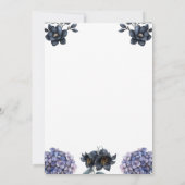 Moody Black Rose Classic Wedding Rehearsal Dinner 招待状 (裏面)