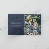 Moody Blue Folded Photo Invite 招待状 (内部)