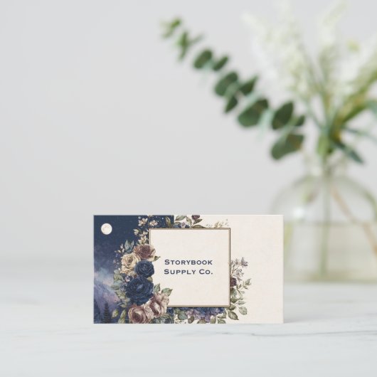 Moody Blue Rose Celestial Night Landscape Split 名刺 (スタンド正面)