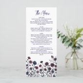 Moody Burgundy & Blue Floral メニュー (スタンド正面)