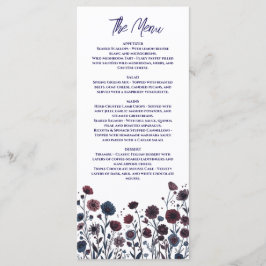Moody Burgundy & Blue Floral メニュー