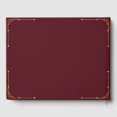 Moody Burgundy Old Rose Toasted Orange Boho Gold ゲストブック (裏面)