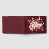 Moody Burgundy Old Rose Toasted Orange Boho Gold ゲストブック (全面)