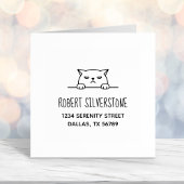 Moody Cat怒がアドレスの上をピーク セルフインキングスタンプ