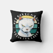 Moody Cat Invitatの私の方法を取得する クッション (正面)