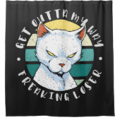 Moody Cat Invitatの私の方法を取得する シャワーカーテン (正面)