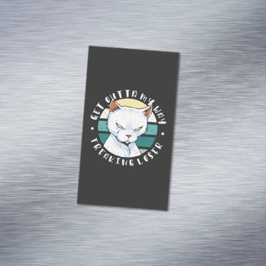 Moody Cat Invitatの私の方法を取得する マグネット名刺 (インサイチュ)