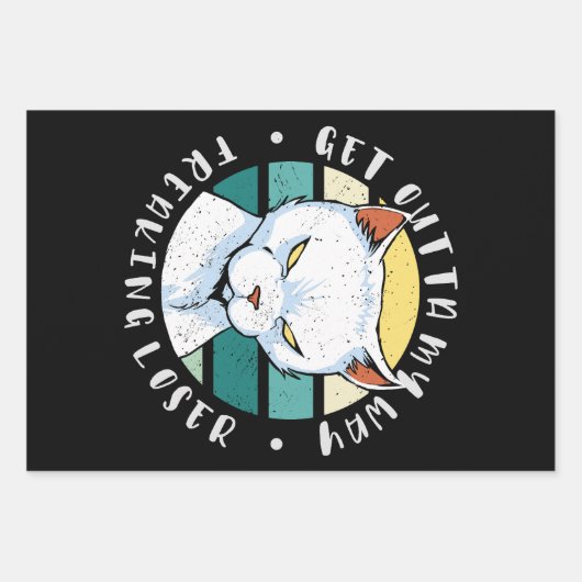 Moody Cat Invitatの私の方法を取得する ラッピングペーパーシート (正面)