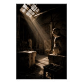 Moody Chiaroscuro Sculpture Studio Fine Art Poster ポスター (正面)