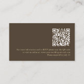 Moody Coffee Minimalist Boho Wedding RSVP Response エンクロージャーカード (裏面)