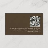 Moody Coffee Minimalist Save the Date QR Code RSVP エンクロージャーカード (裏面)