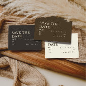 Moody Coffee Minimalist Save the Date QR Code RSVP エンクロージャーカード