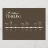 Moody Coffee Minimalist Wedding Program Timeline メニュー (裏面)