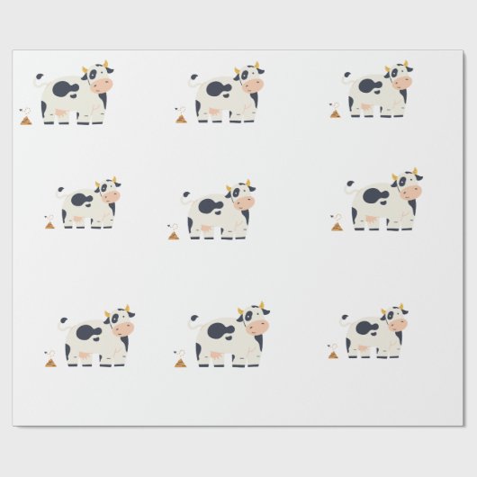 “Moody Cow” ラッピングペーパー  (フラット)