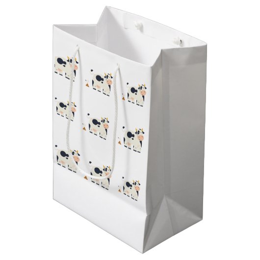 “Moody Cow” Wrapping Paper ミディアムペーパーバッグ (正面アングル)