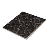 Moody Dark Elegant Black Marble Stone Texture  タイル (側面)