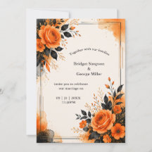 Moody Dark Orange halloween Gothic Wedding