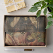 Moody Dark Rustic Fantasy Garden Girl Decoupage  薄葉紙 (ギフト)