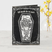 Moody Dark Victorian Gothic Romance カード (黄色い花)